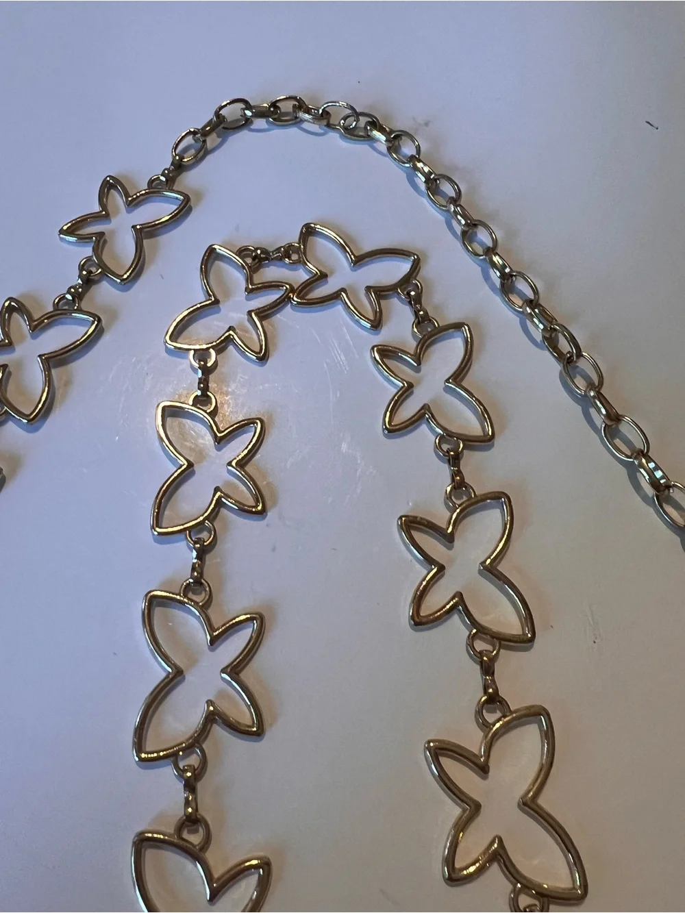 Gold Butterfly Link waist belt